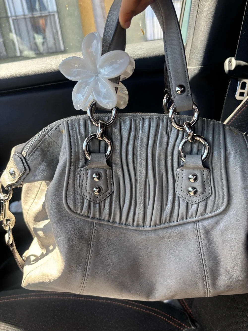 Grey Coach Ashley medium size Fall bag